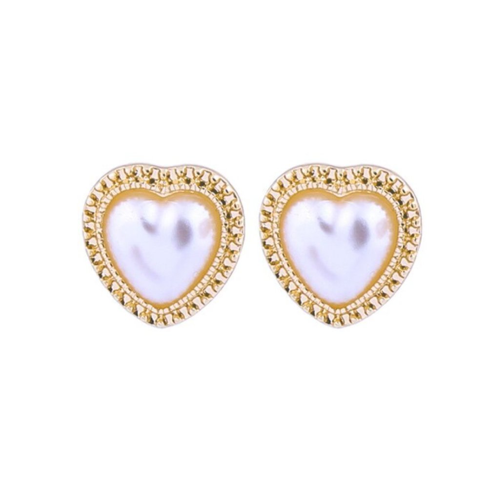 Puffed Pearl Gold Heart or Quilted Gold Heart - Picture 2 of 7